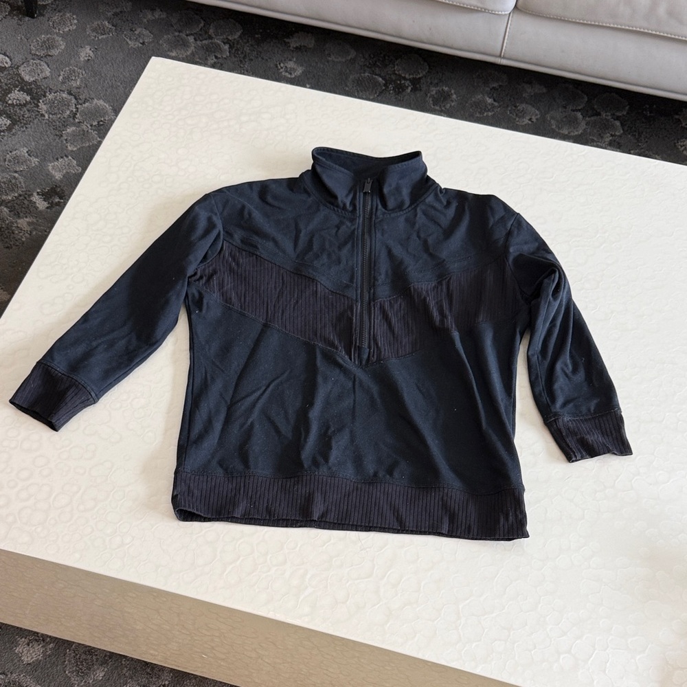 SOLD ALALA Black Quarter-Zip Pullover
